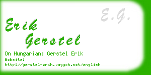 erik gerstel business card